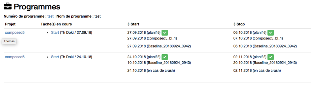 Comparer des baselines dans un programme