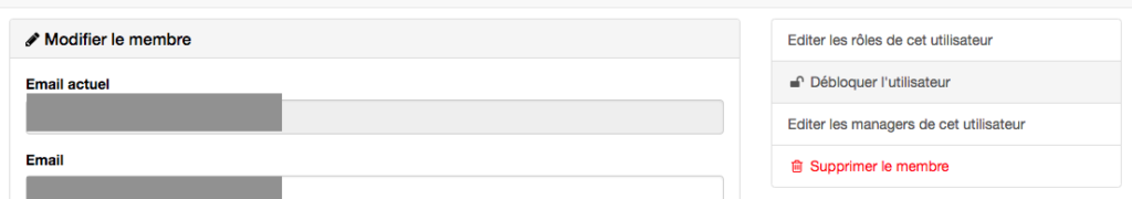 Débloquer utilisateur