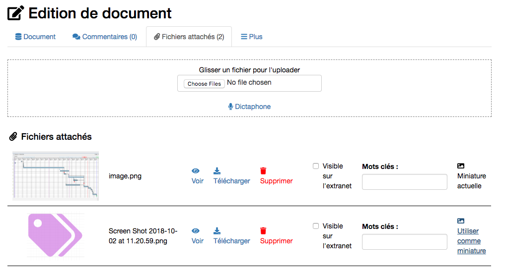 Choisir une miniature